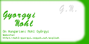 gyorgyi mohl business card